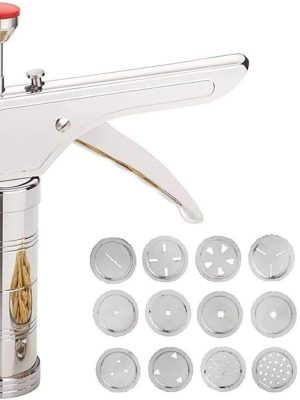 Stainless Steel Kitchen Press Noodles  Manual  pasta noodle Maker 15 Blades |   Machine Indian Snacks Maker