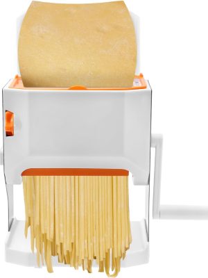 Pasta Maker Machine, 4-Gear Adjustable Thicknesses, 0.12/0.16in Width Cutter Head Manual Dough Sheeter Machine with Dumpling Mold, Household Manual Noodle Pressing Machine for Dough, Dumpling