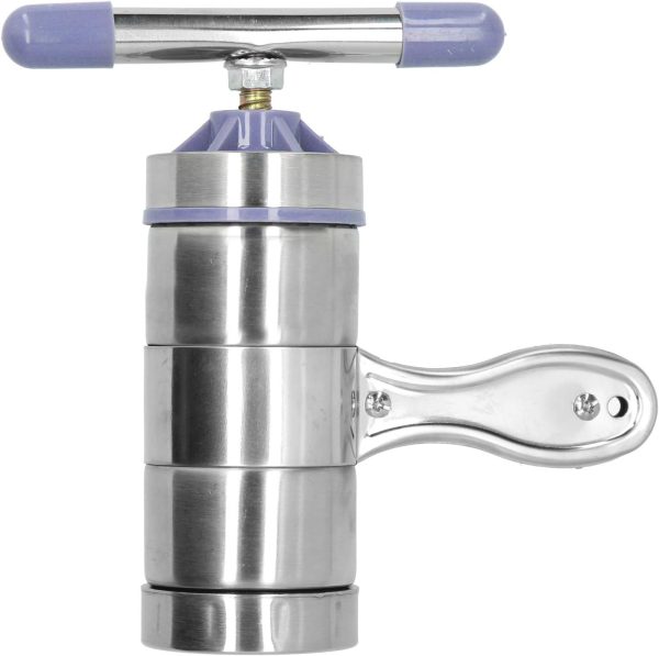 Noodle Making Machine | Stainless Steel Manual Noodle Maker | Hand Crank Pasta Press Machine with 5 Dough Press Kitchen Accessory for Homemade Noodles/Spaghetti/Fresh Dough