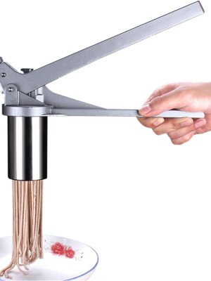 Noodle Maker,  Heavy Duty Stainless Steel Manual Pasta Maker Machine Kitchen Tool -Professional Fresh Pasta Machine Lasagne Spaghetti Tagliatelle Ravioli Maker with 7 Cut Press Blade Setting